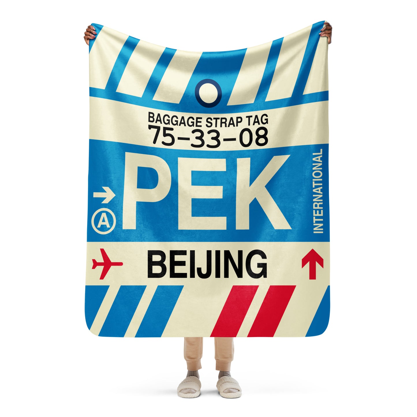 Travel Gift Sherpa Blanket • PEK Beijing • YHM Designs - Image 05