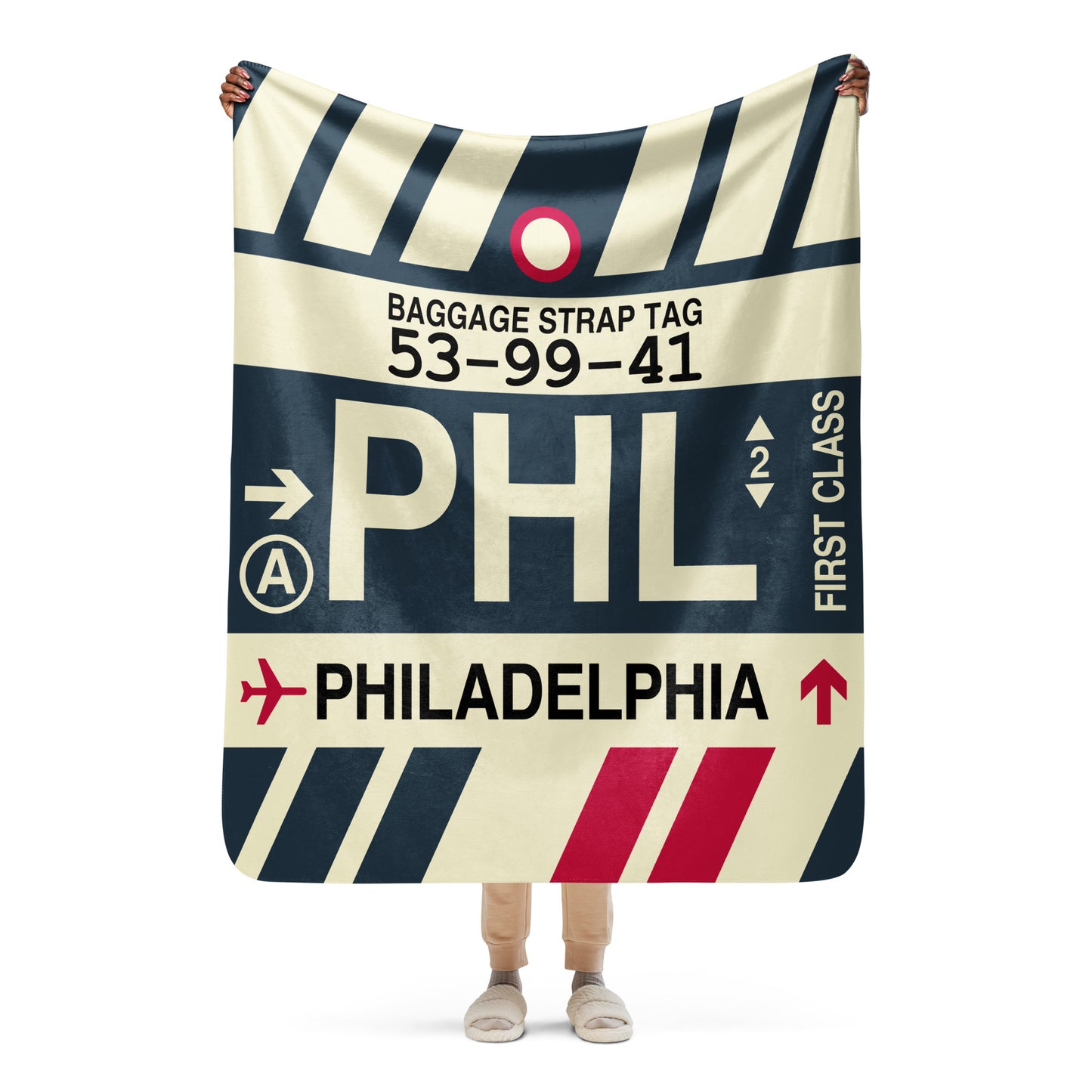 Travel Gift Sherpa Blanket • PHL Philadelphia Souvenir • YHM Designs - Image 05