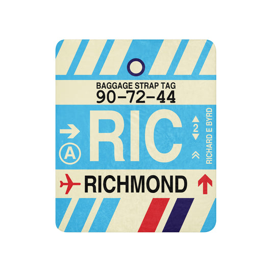 Travel Gift Sherpa Blanket • RIC Richmond • YHM Designs - Image 01