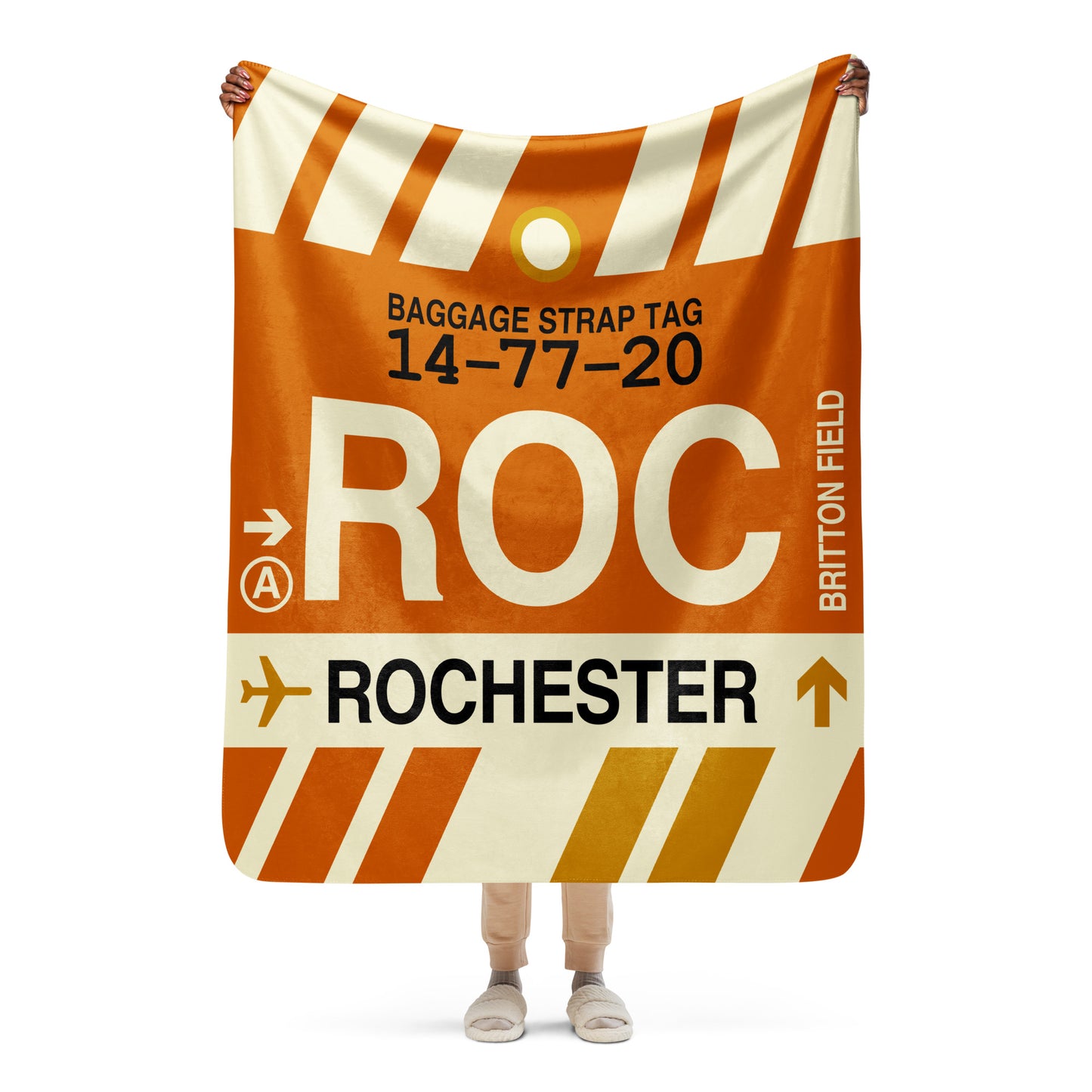 Travel Gift Sherpa Blanket • ROC Rochester • YHM Designs - Image 05