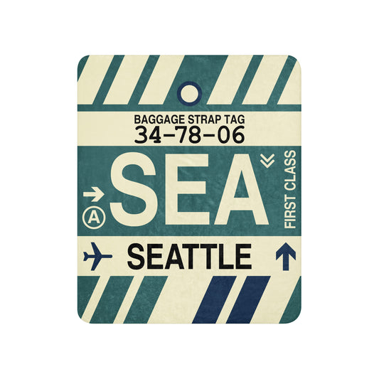 Travel Gift Sherpa Blanket • SEA Seattle • YHM Designs - Image 01