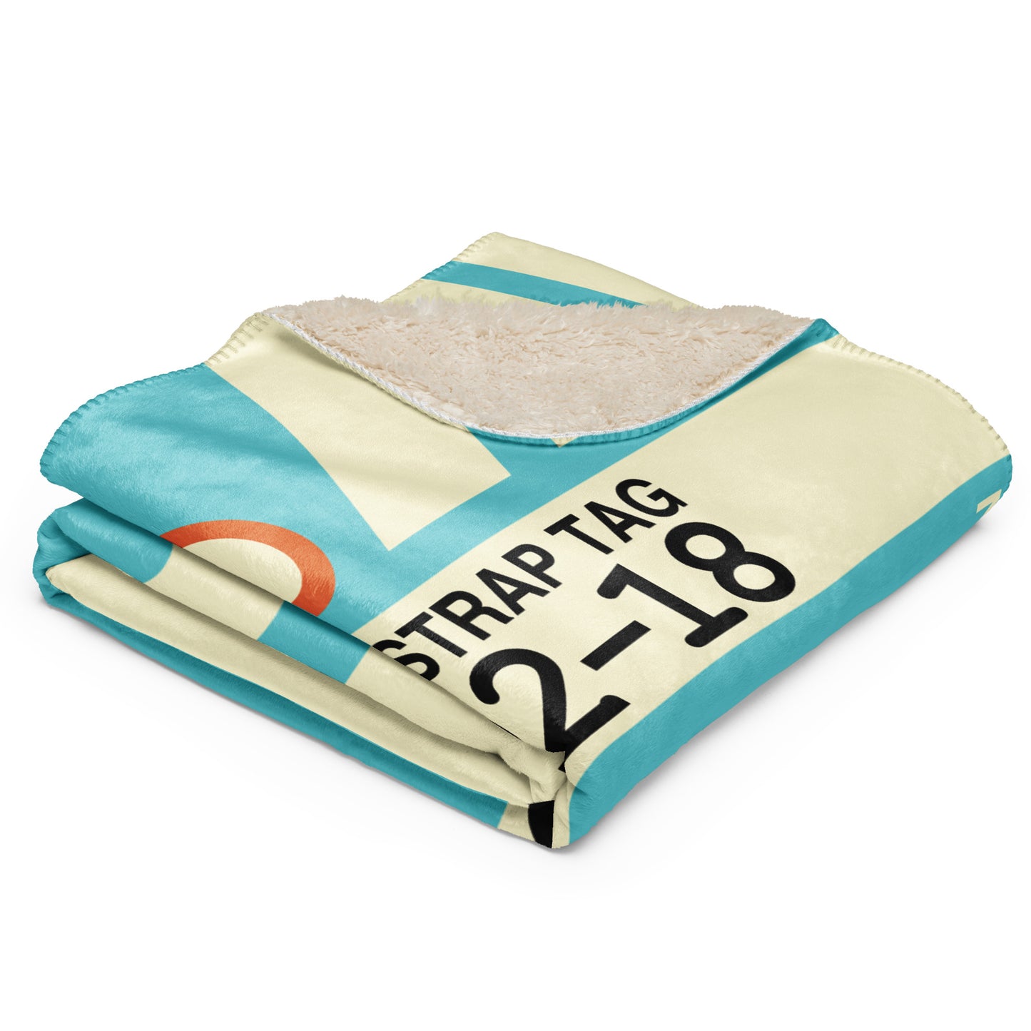 Travel Gift Sherpa Blanket • SJU San Juan Souvenir • YHM Designs - Image 03
