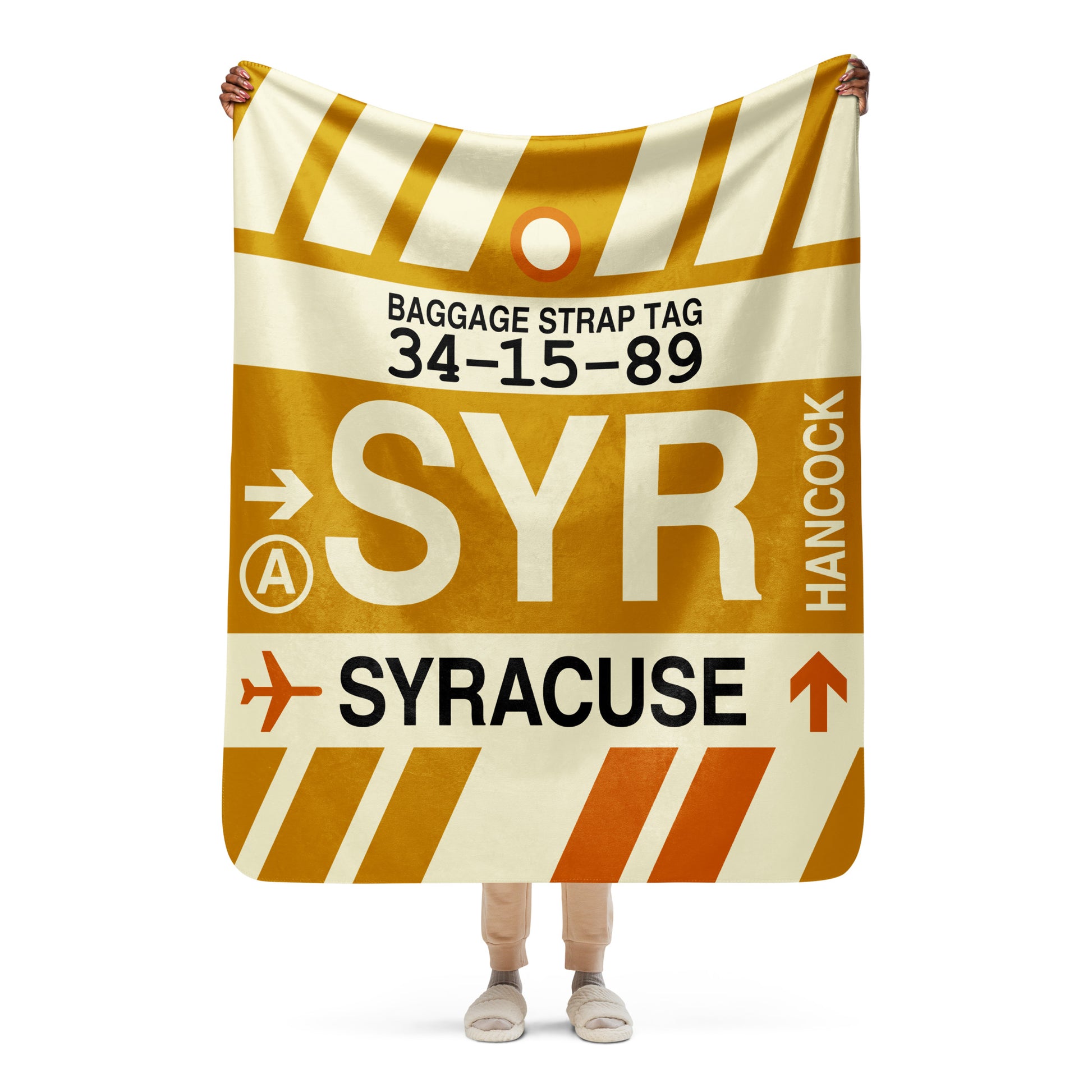 Travel Gift Sherpa Blanket • SYR Syracuse • YHM Designs - Image 05