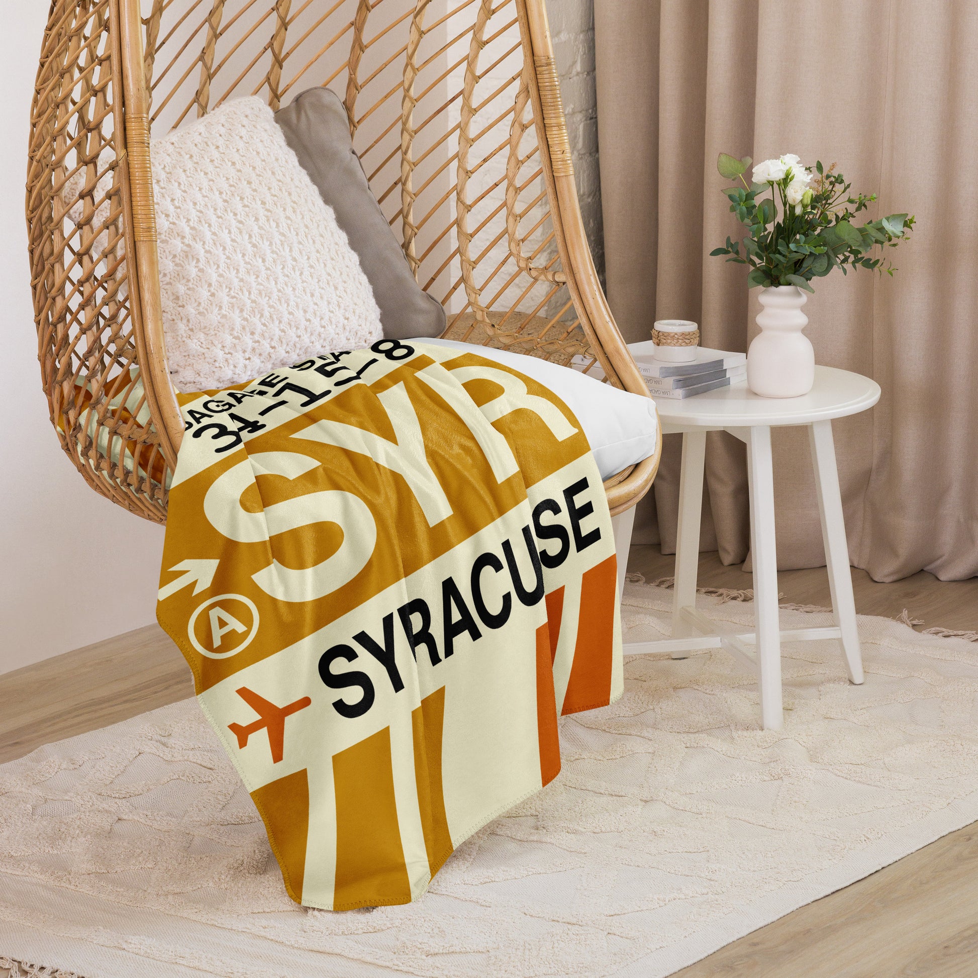 Travel Gift Sherpa Blanket • SYR Syracuse • YHM Designs - Image 07