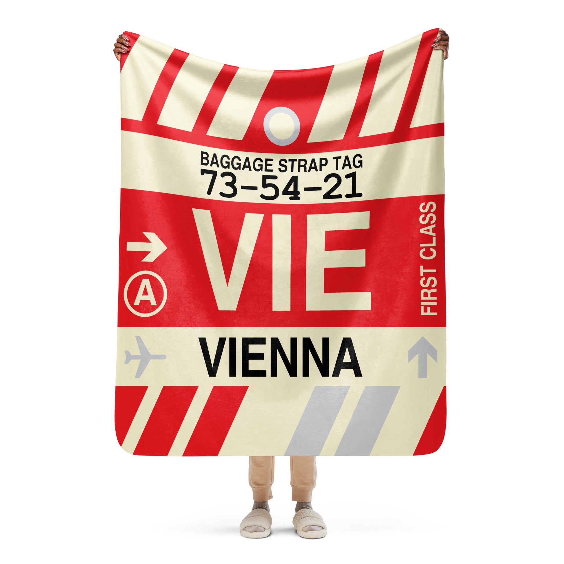 Travel Gift Sherpa Blanket • VIE Vienna • YHM Designs - Image 05