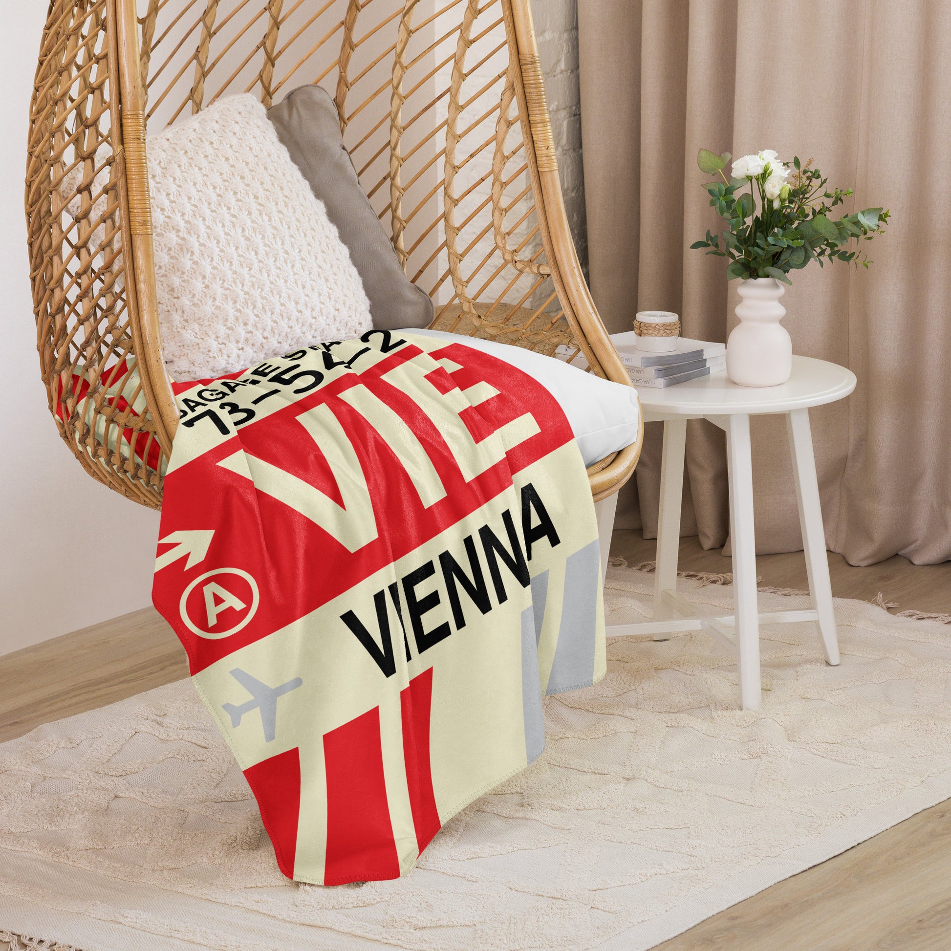 Travel Gift Sherpa Blanket • VIE Vienna • YHM Designs - Image 07
