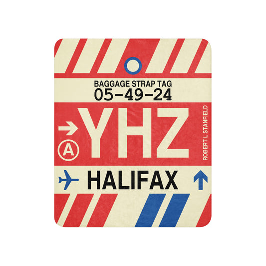 Travel Gift Sherpa Blanket • YHZ Halifax • YHM Designs - Image 01