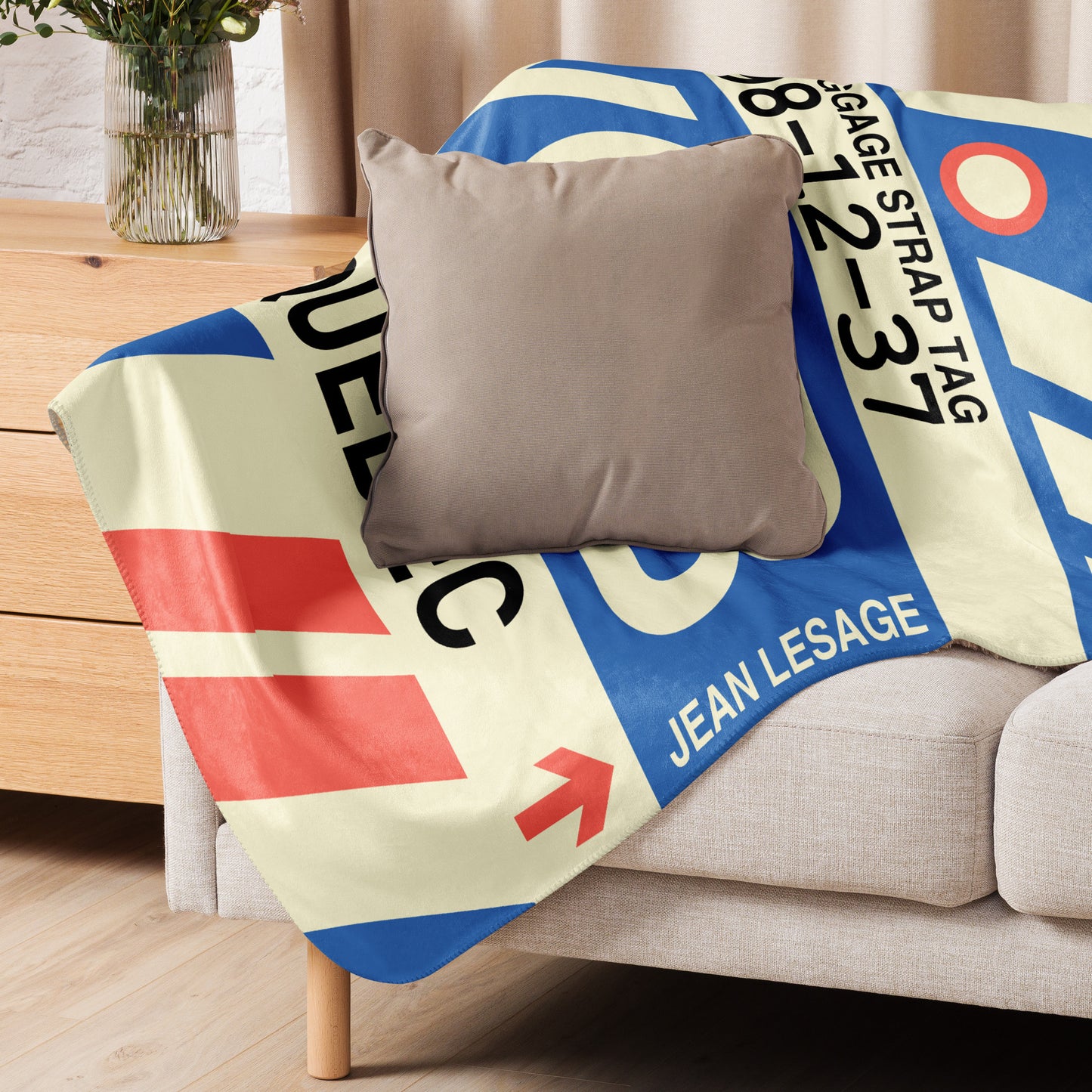 Travel Gift Sherpa Blanket • YQB Quebec City Souvenir • YHM Designs - Image 06