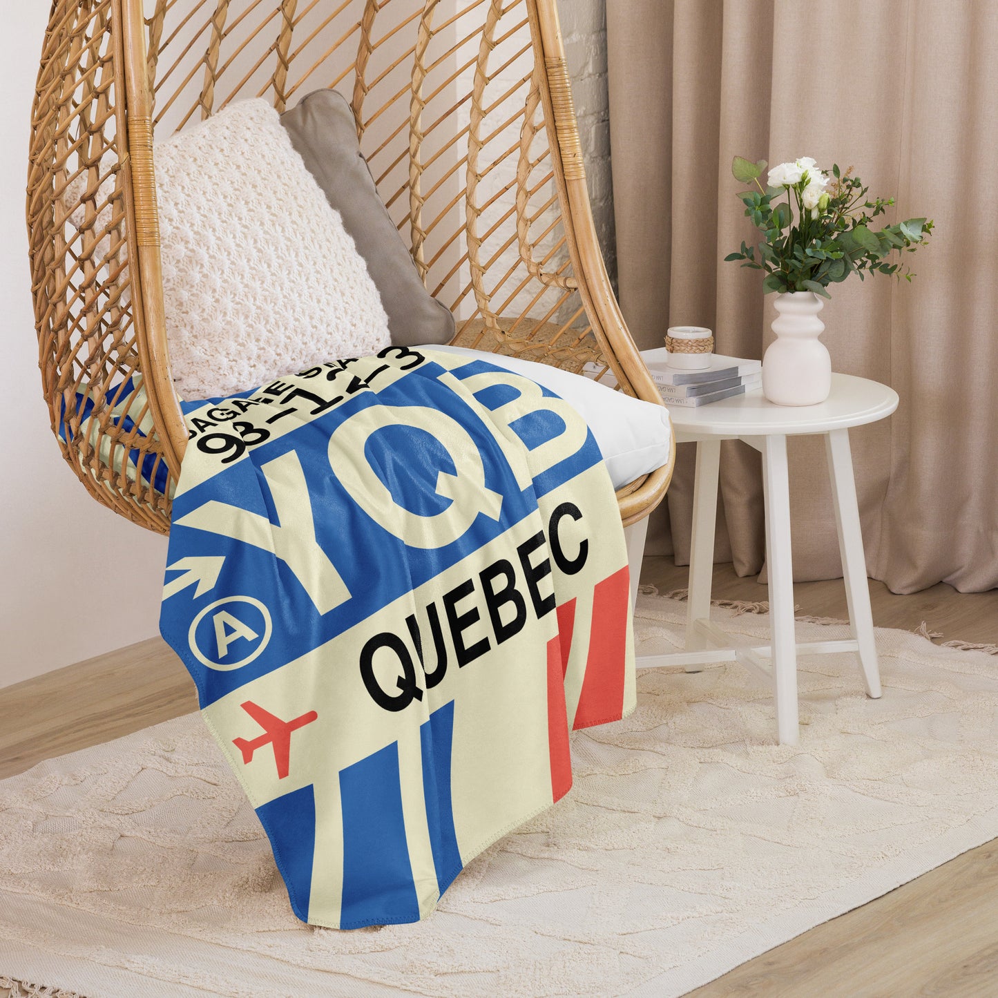 Travel Gift Sherpa Blanket • YQB Quebec City Souvenir • YHM Designs - Image 07