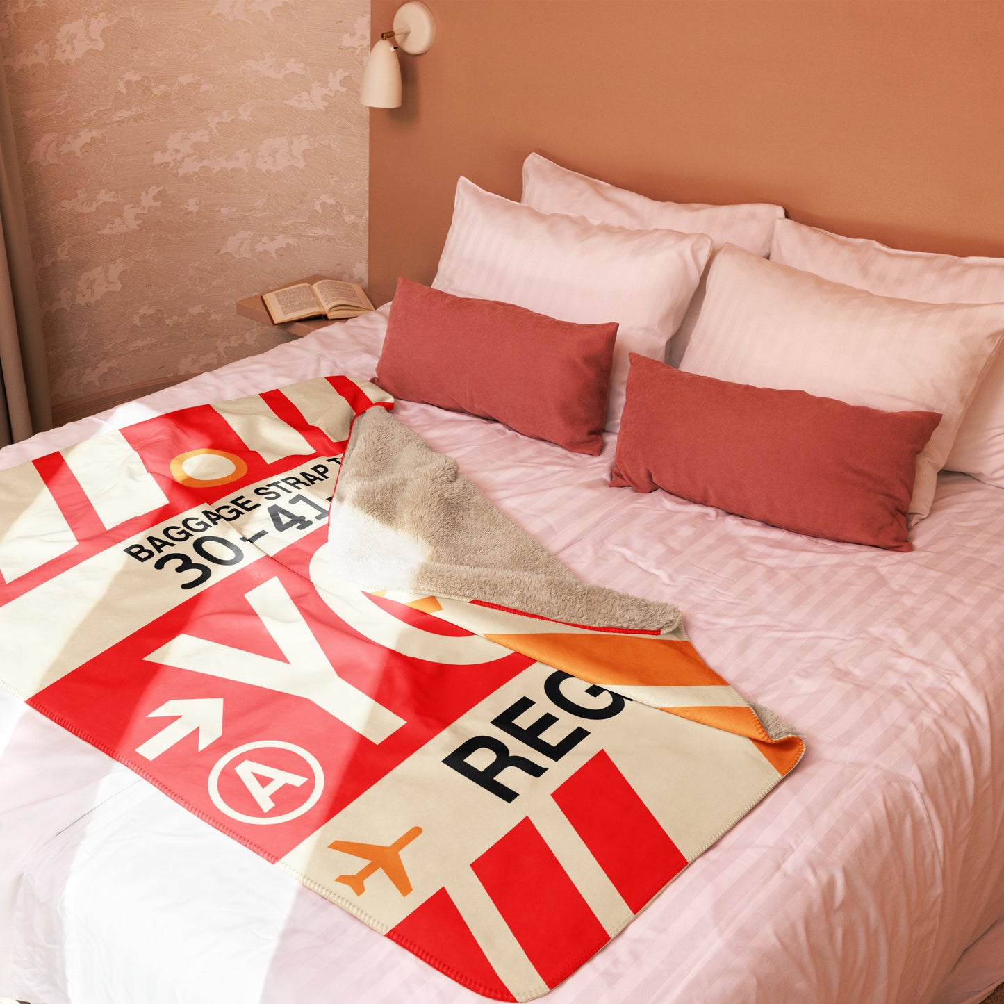 Travel Gift Sherpa Blanket • YQR Regina Souvenir • YHM Designs - Image 02