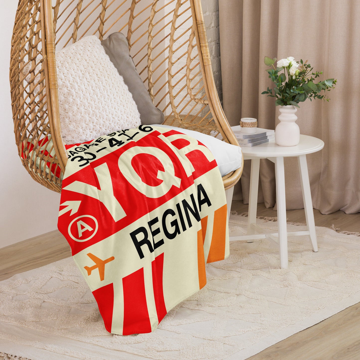 Travel Gift Sherpa Blanket • YQR Regina Souvenir • YHM Designs - Image 07