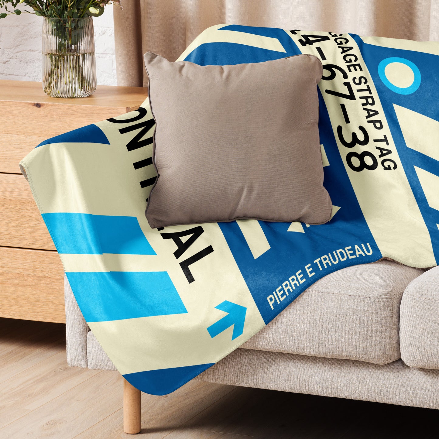 Travel Gift Sherpa Blanket • YUL Montreal Souvenir • YHM Designs - Image 06