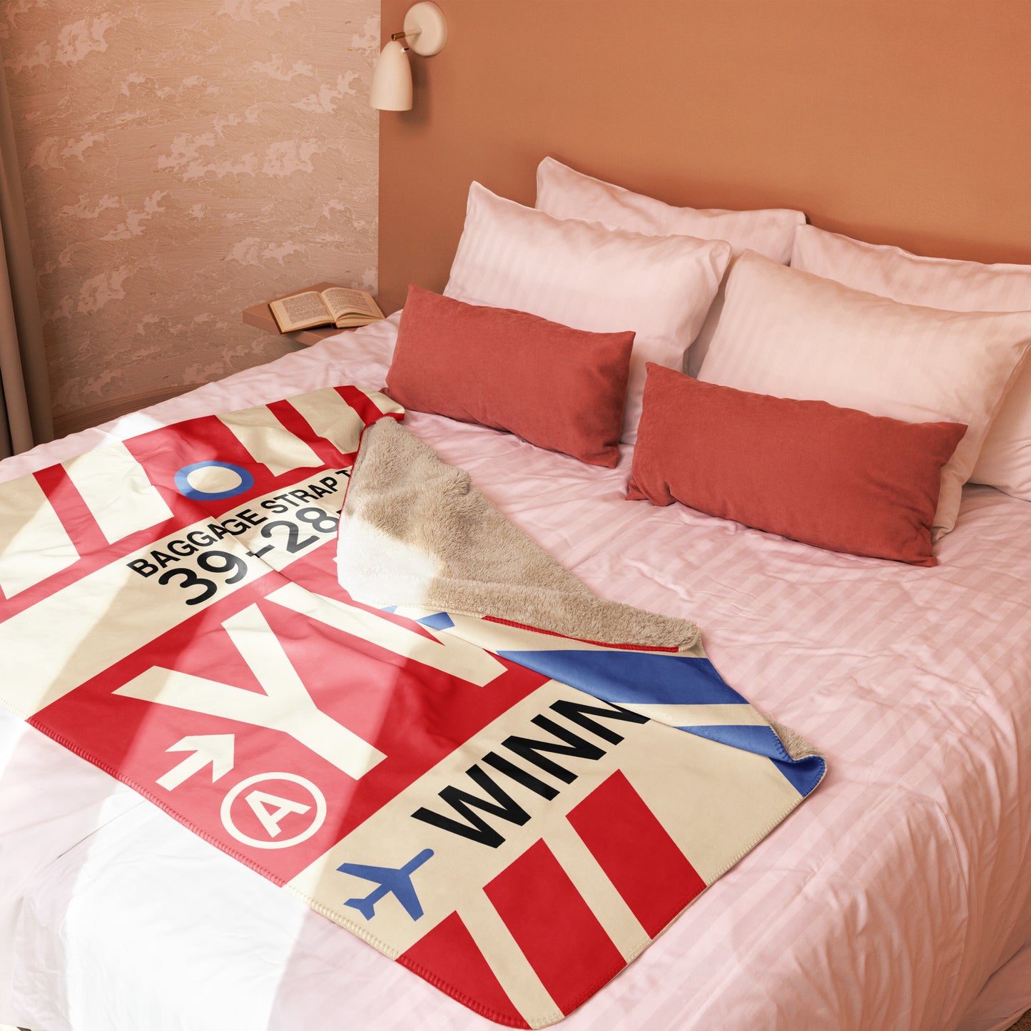 Travel Gift Sherpa Blanket • YWG Winnipeg Souvenir • YHM Designs - Image 02