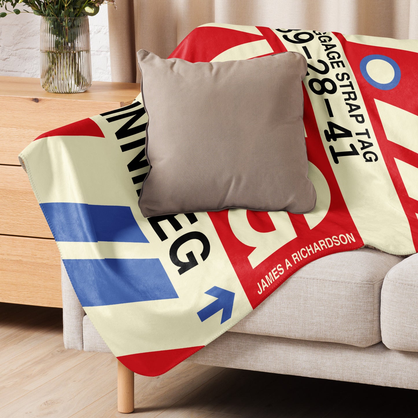 Travel Gift Sherpa Blanket • YWG Winnipeg Souvenir • YHM Designs - Image 06