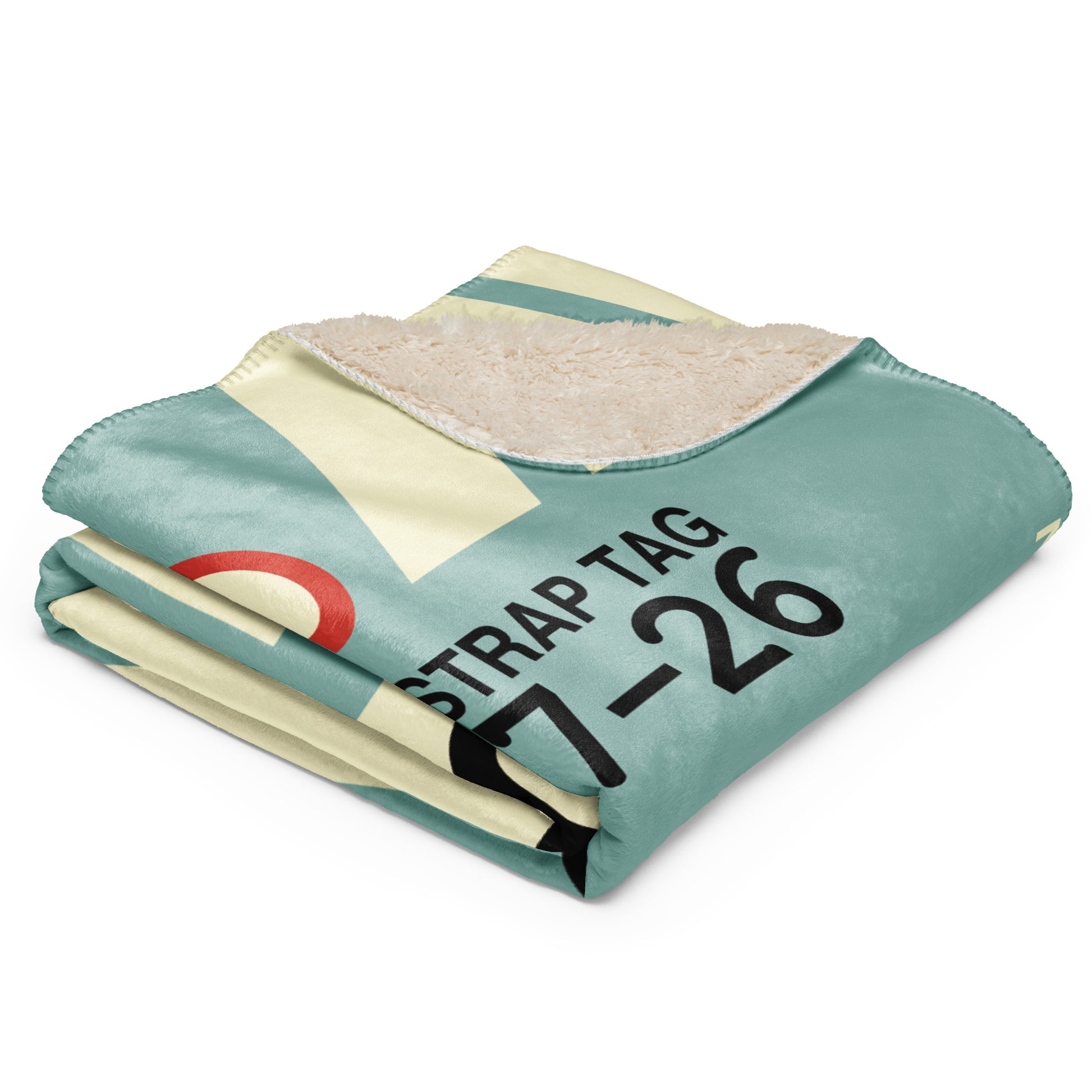 YYZ Toronto Sherpa Blanket • Jet Age Baggage Tag Design • YHM Designs - Image 03