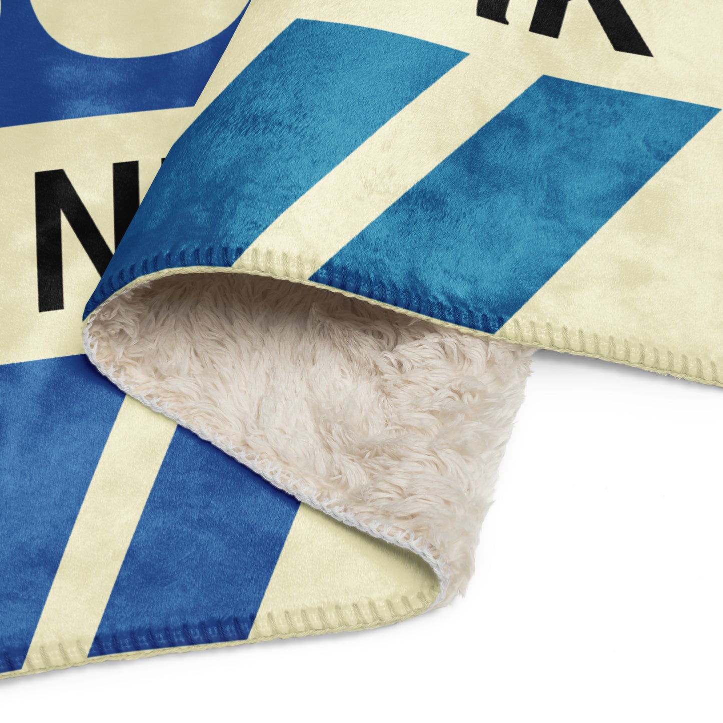 Travel Gift Sherpa Blanket • JFK New York City Souvenir • YHM Designs - Image 09