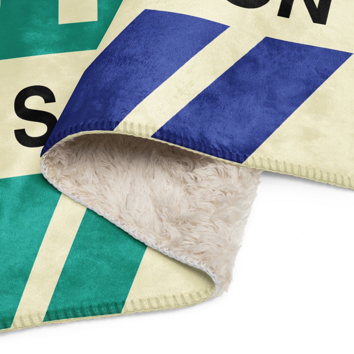 Travel Gift Sherpa Blanket • YXE Saskatoon Souvenir • YHM Designs - Image 09