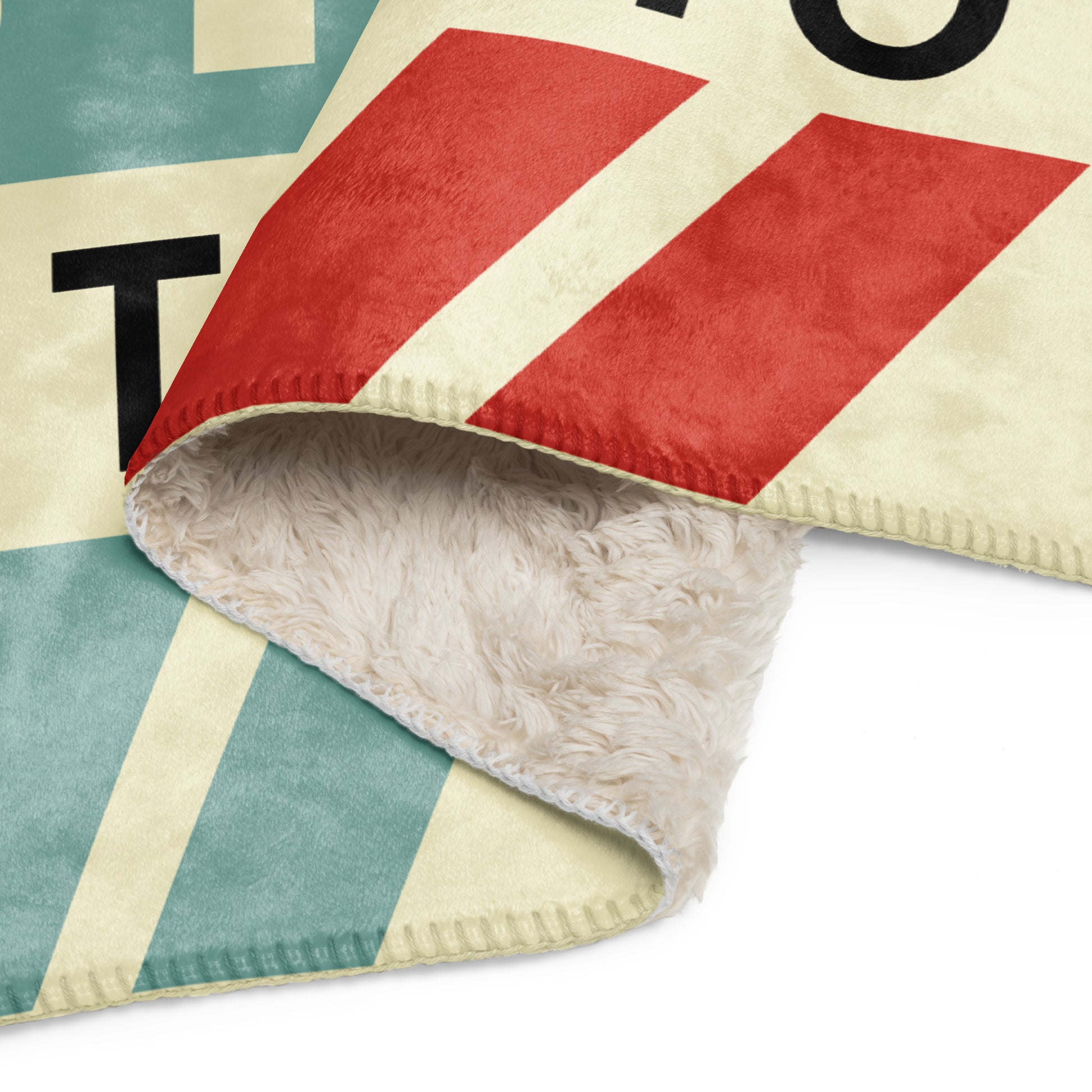 YYZ Toronto Sherpa Blanket • Jet Age Baggage Tag Design • YHM Designs - Image 09