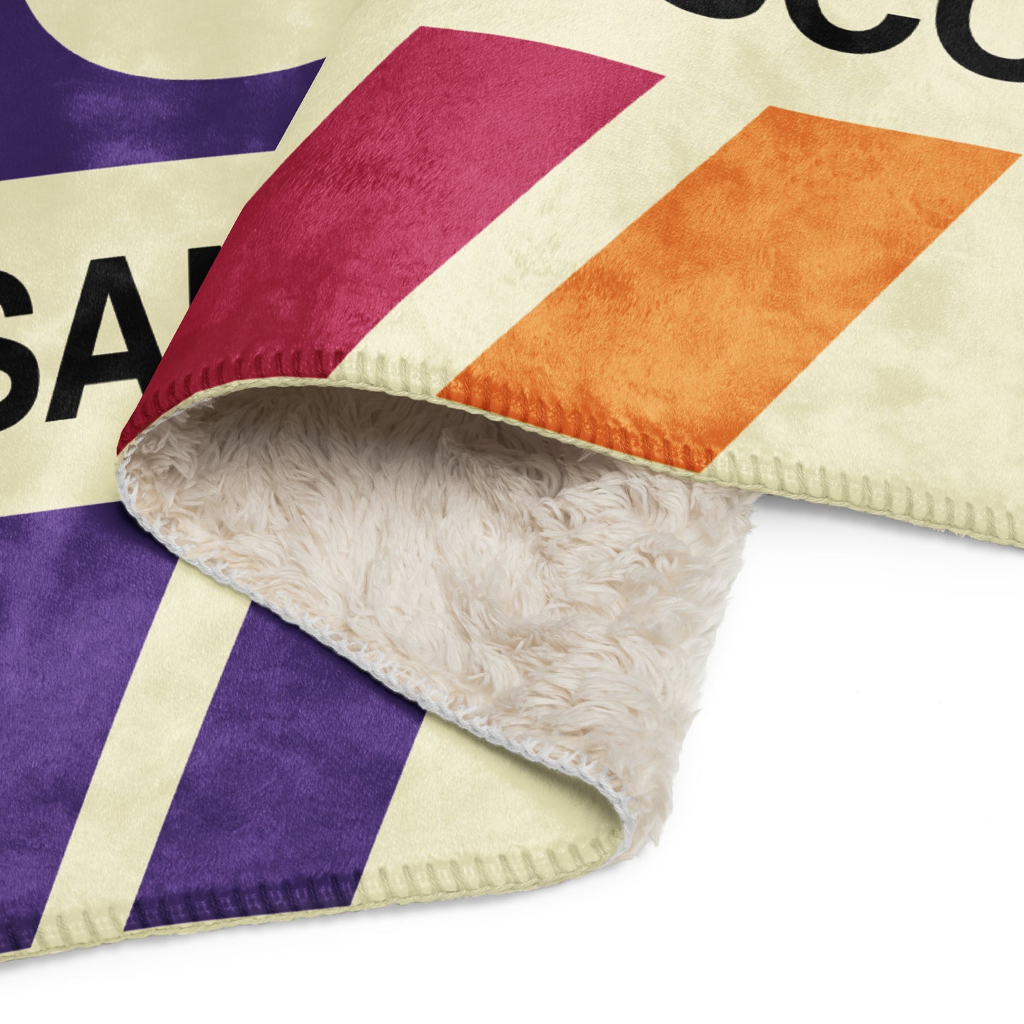 Travel Gift Sherpa Blanket • SFO San Francisco • YHM Designs - Image 09