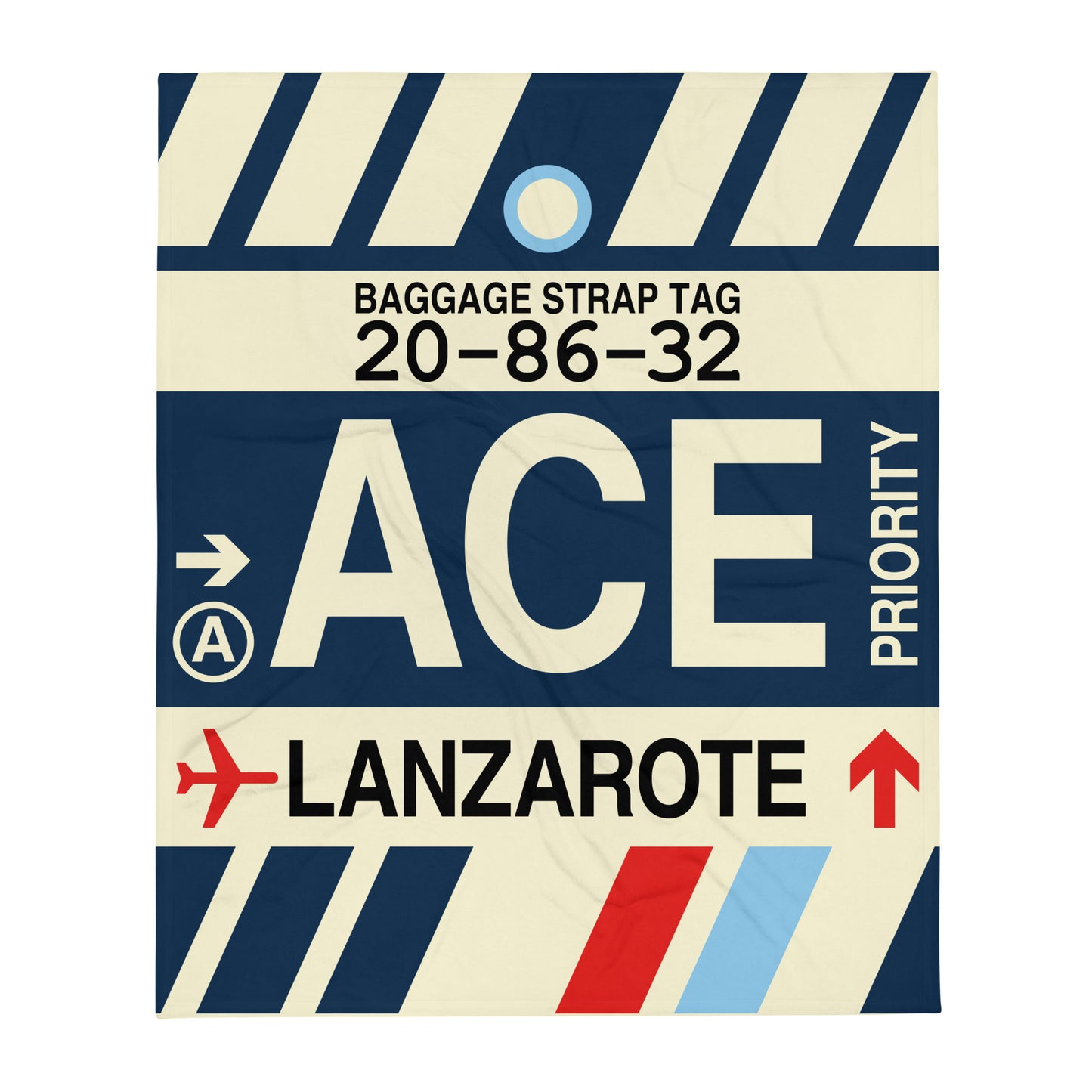 Travel Gift Throw Blanket • ACE Lanzarote • YHM Designs - Image 01