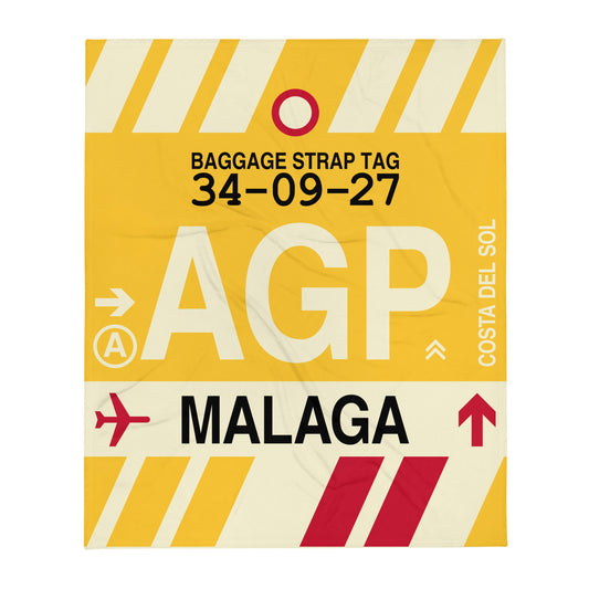 Travel Gift Throw Blanket • AGP Malaga • YHM Designs - Image 01