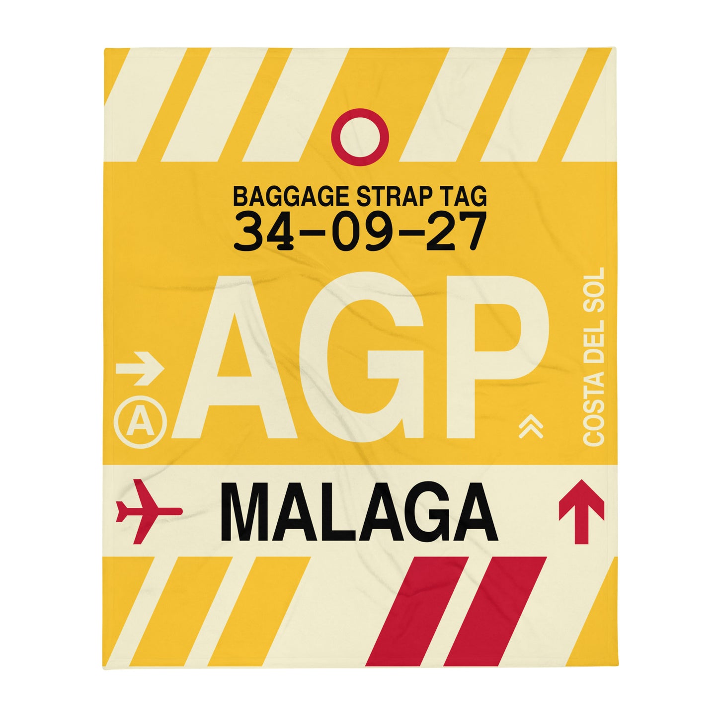 Travel Gift Throw Blanket • AGP Malaga Souvenir • YHM Designs - Image 01