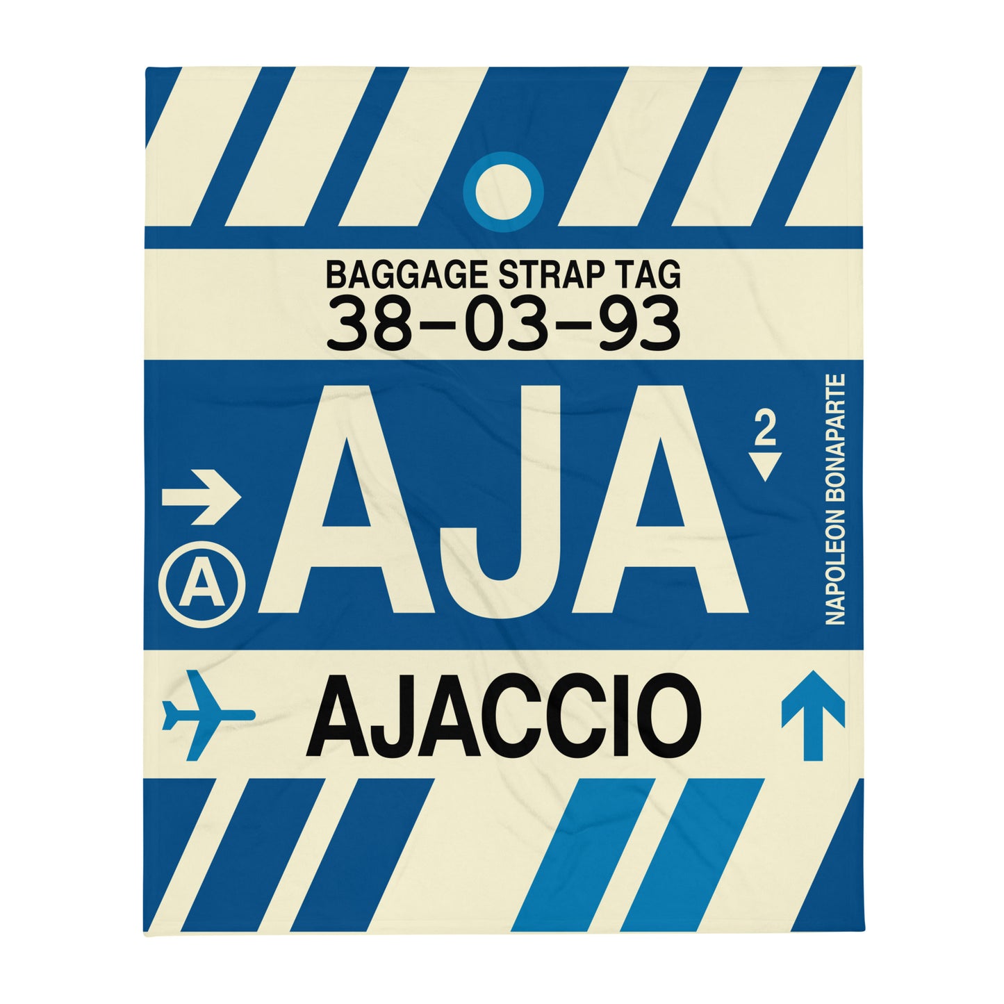 Travel Gift Throw Blanket • AJA Ajaccio • YHM Designs - Image 01