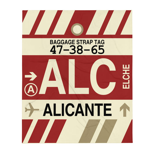Travel Gift Throw Blanket • ALC Alicante • YHM Designs - Image 01