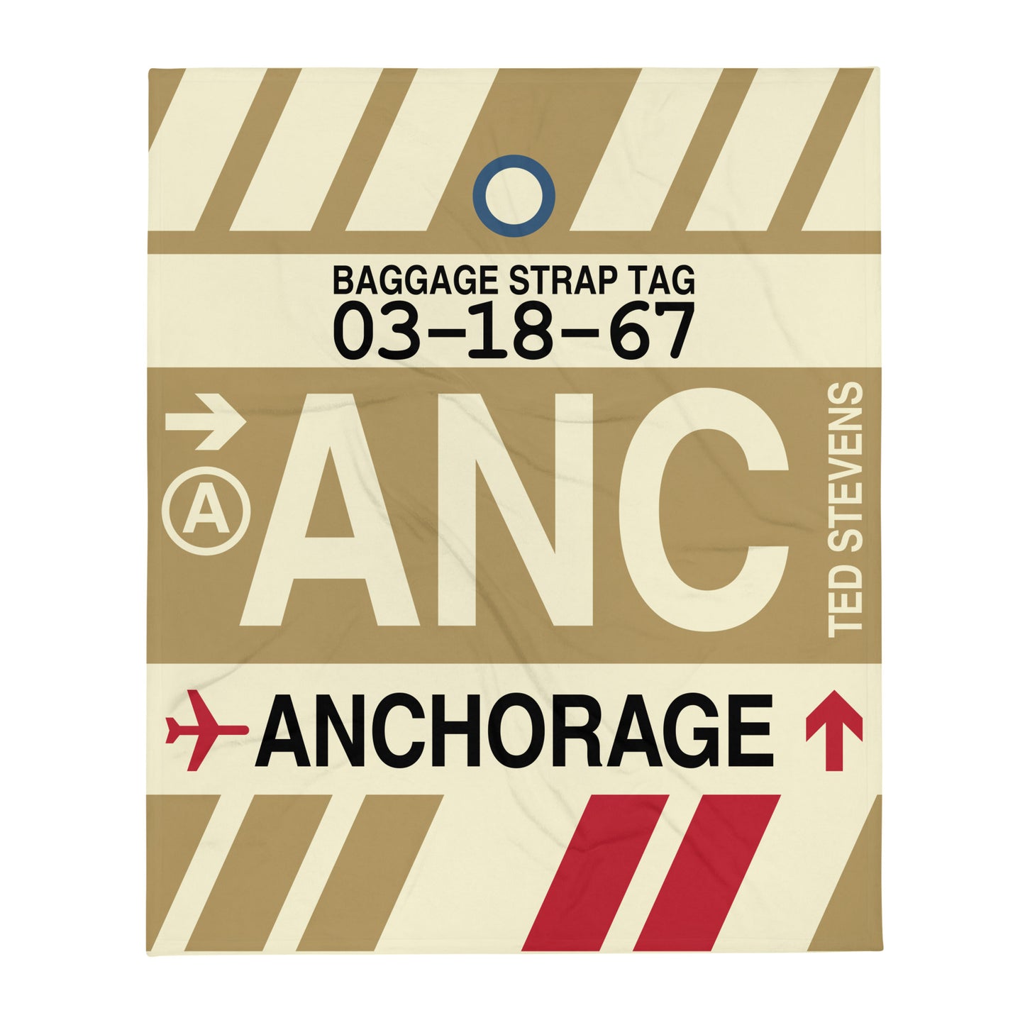 Travel Gift Throw Blanket • ANC Anchorage Souvenir • YHM Designs - Image 01