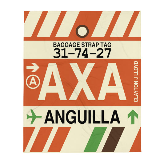 Travel Gift Throw Blanket • AXA Anguilla • YHM Designs - Image 01