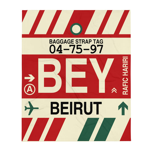 Travel Gift Throw Blanket • BEY Beirut • YHM Designs - Image 01