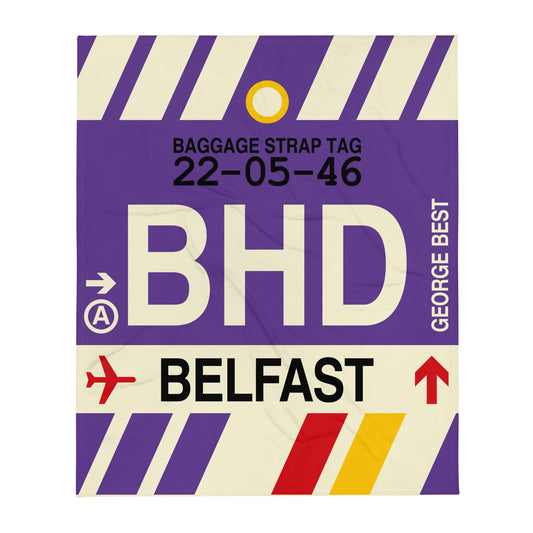 Travel Gift Throw Blanket • BHD Belfast • YHM Designs - Image 01