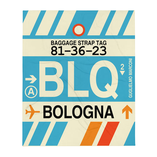 Travel Gift Throw Blanket • BLQ Bologna • YHM Designs - Image 01