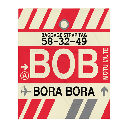 Travel Gift Throw Blanket • BOB Bora Bora • YHM Designs - Image 01