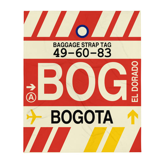 Travel Gift Throw Blanket • BOG Bogota • YHM Designs - Image 01