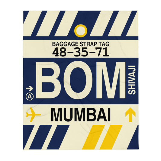Travel Gift Throw Blanket • BOM Mumbai • YHM Designs - Image 01