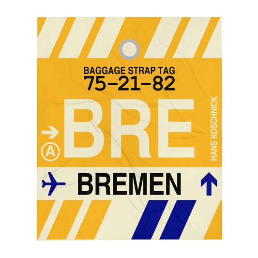 Travel Gift Throw Blanket • BRE Bremen • YHM Designs - Image 01