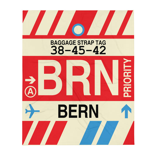 Travel Gift Throw Blanket • BRN Bern • YHM Designs - Image 01