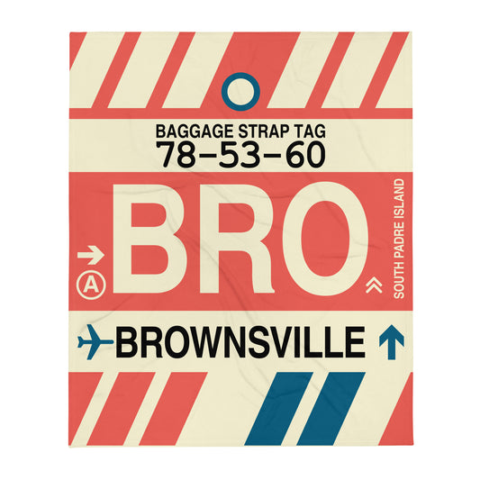 Travel Gift Throw Blanket • BRO Brownsville • YHM Designs - Image 01