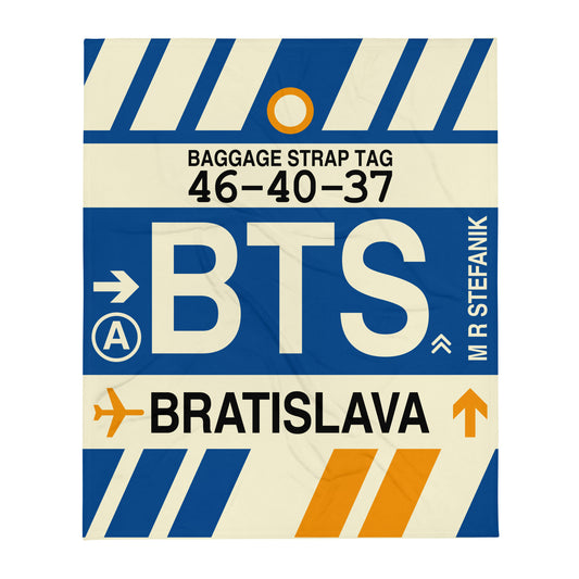 Travel Gift Throw Blanket • BTS Bratislava • YHM Designs - Image 01