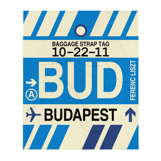 Travel Gift Throw Blanket • BUD Budapest • YHM Designs - Image 01