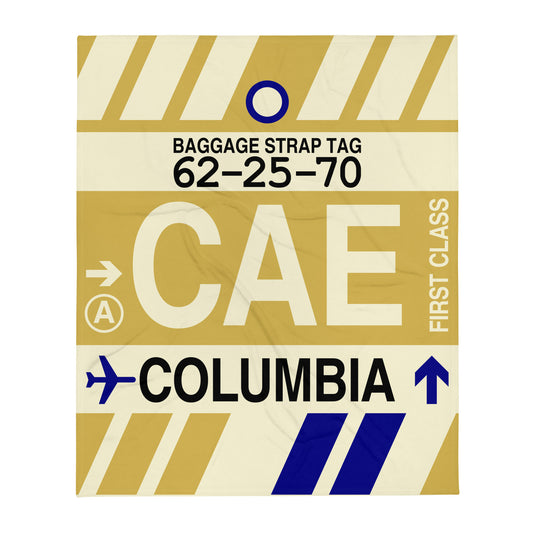Travel Gift Throw Blanket • CAE Columbia • YHM Designs - Image 01