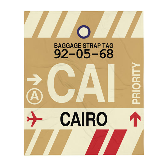 Travel Gift Throw Blanket • CAI Cairo • YHM Designs - Image 01