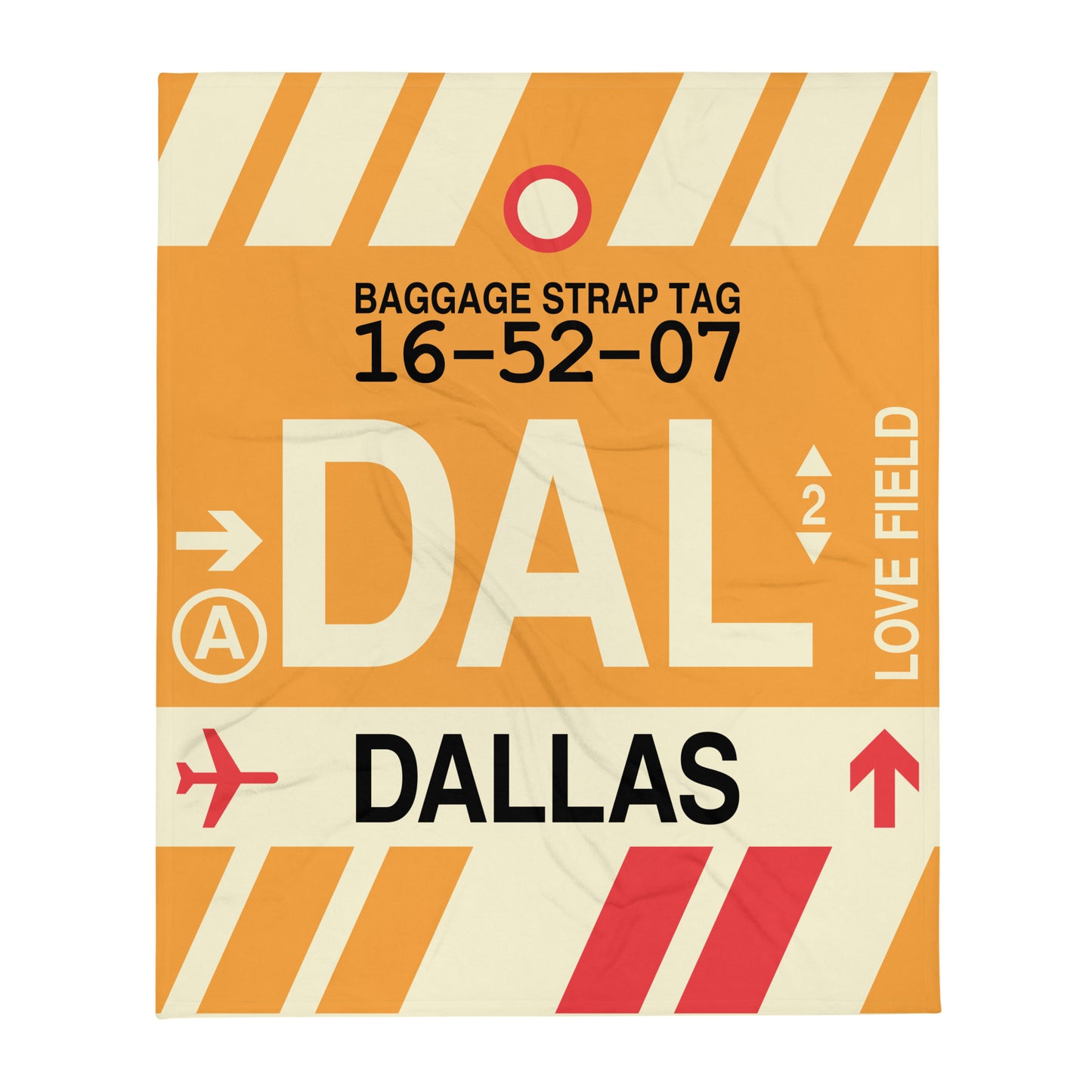 Travel Gift Throw Blanket • DAL Dallas Souvenir • YHM Designs - Image 01