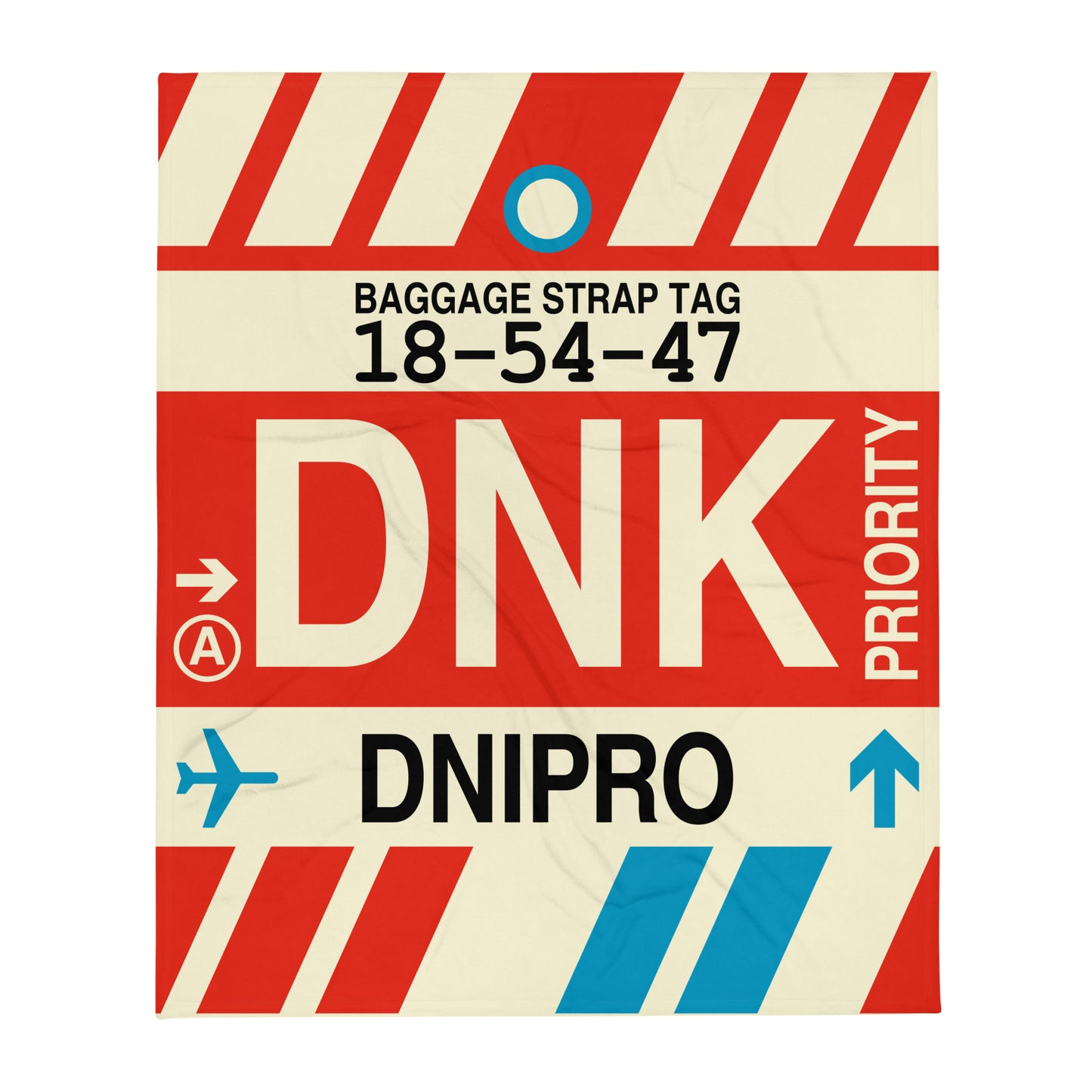 Travel Gift Throw Blanket • DNK Dnipro Souvenir • YHM Designs - Image 01