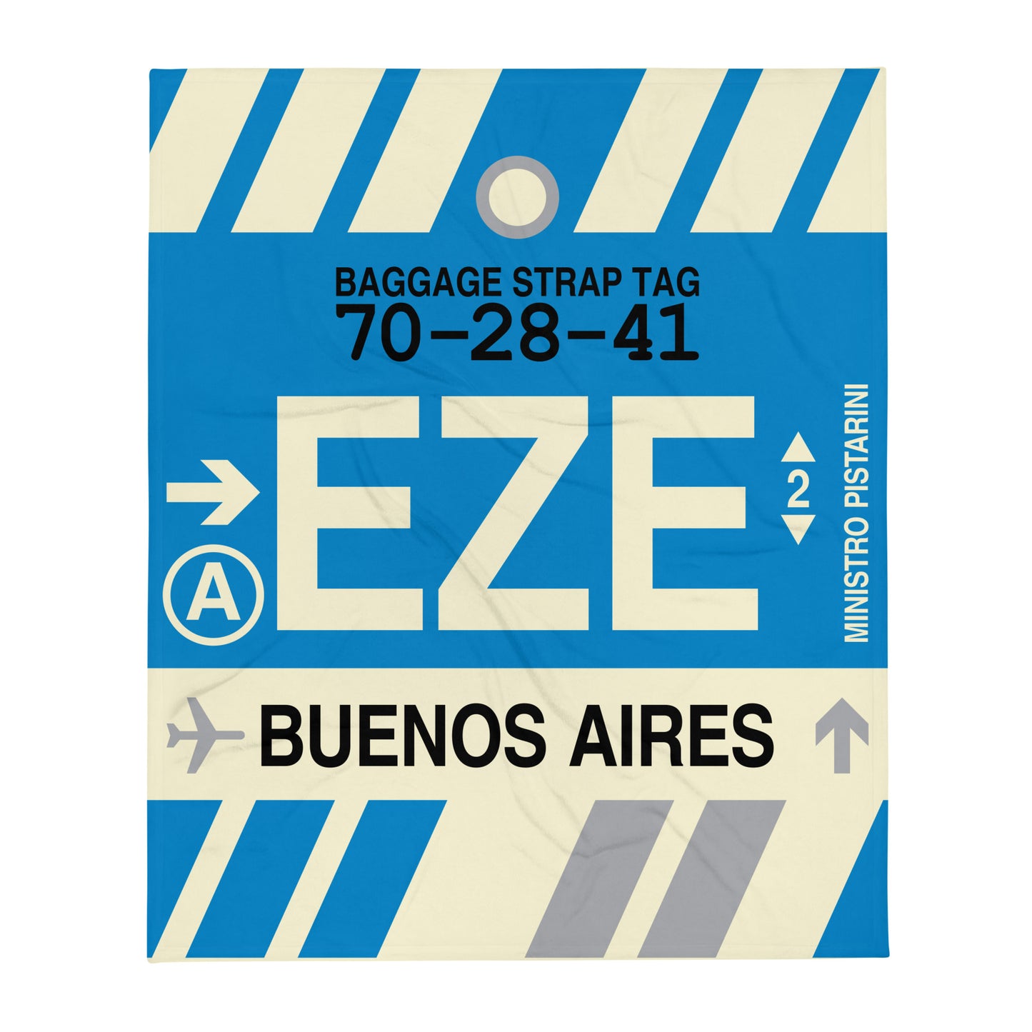 Travel Gift Throw Blanket • EZE Buenos Aires Souvenir • YHM Designs - Image 01