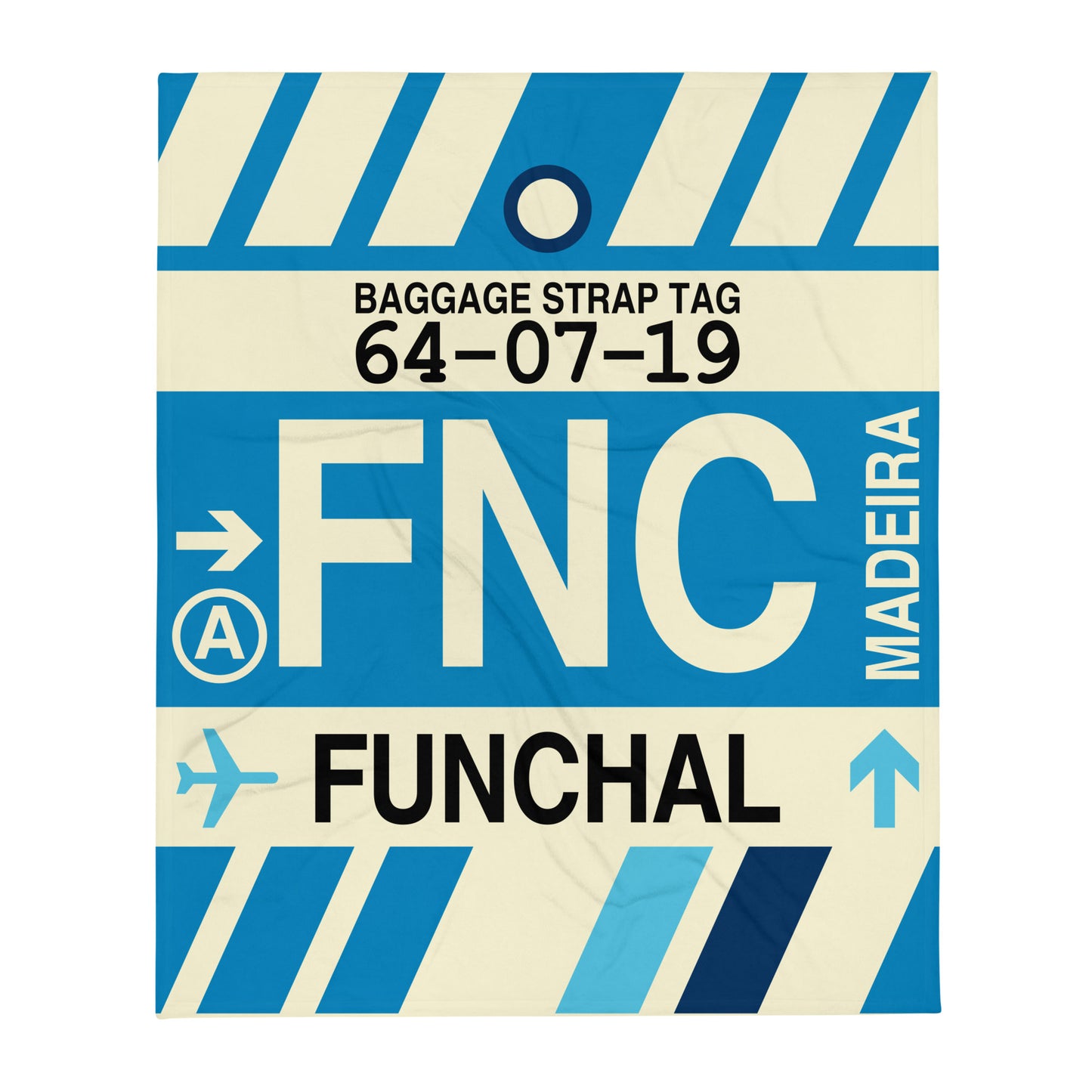 Travel Gift Throw Blanket • FNC Funchal Souvenir • YHM Designs - Image 01
