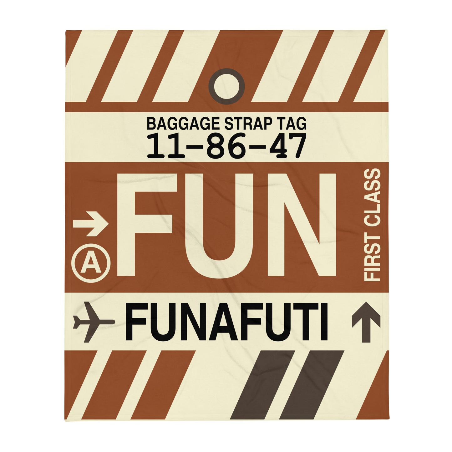 Travel Gift Throw Blanket • FUN Funafuti Souvenir • YHM Designs - Image 01