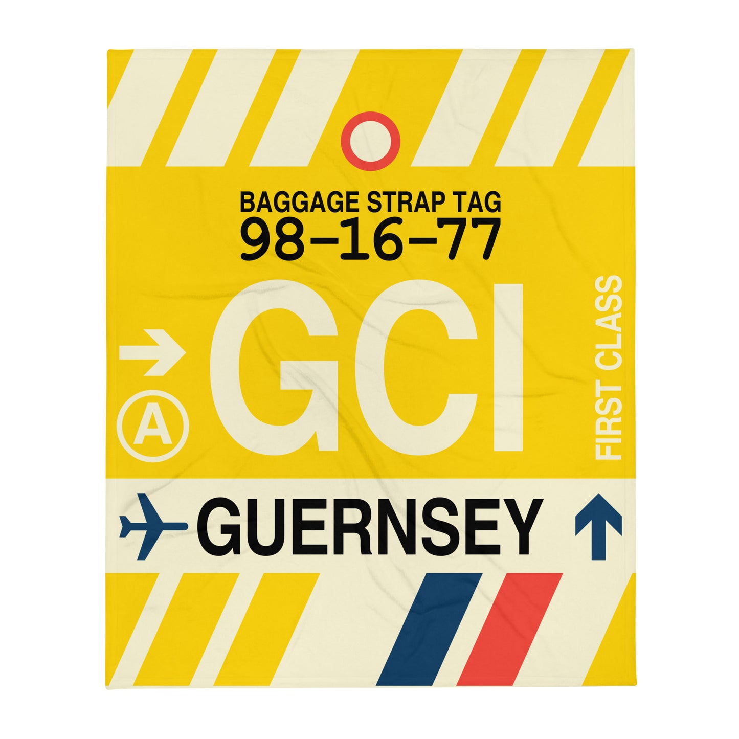 Travel Gift Throw Blanket • GCI Guernsey Souvenir • YHM Designs - Image 01