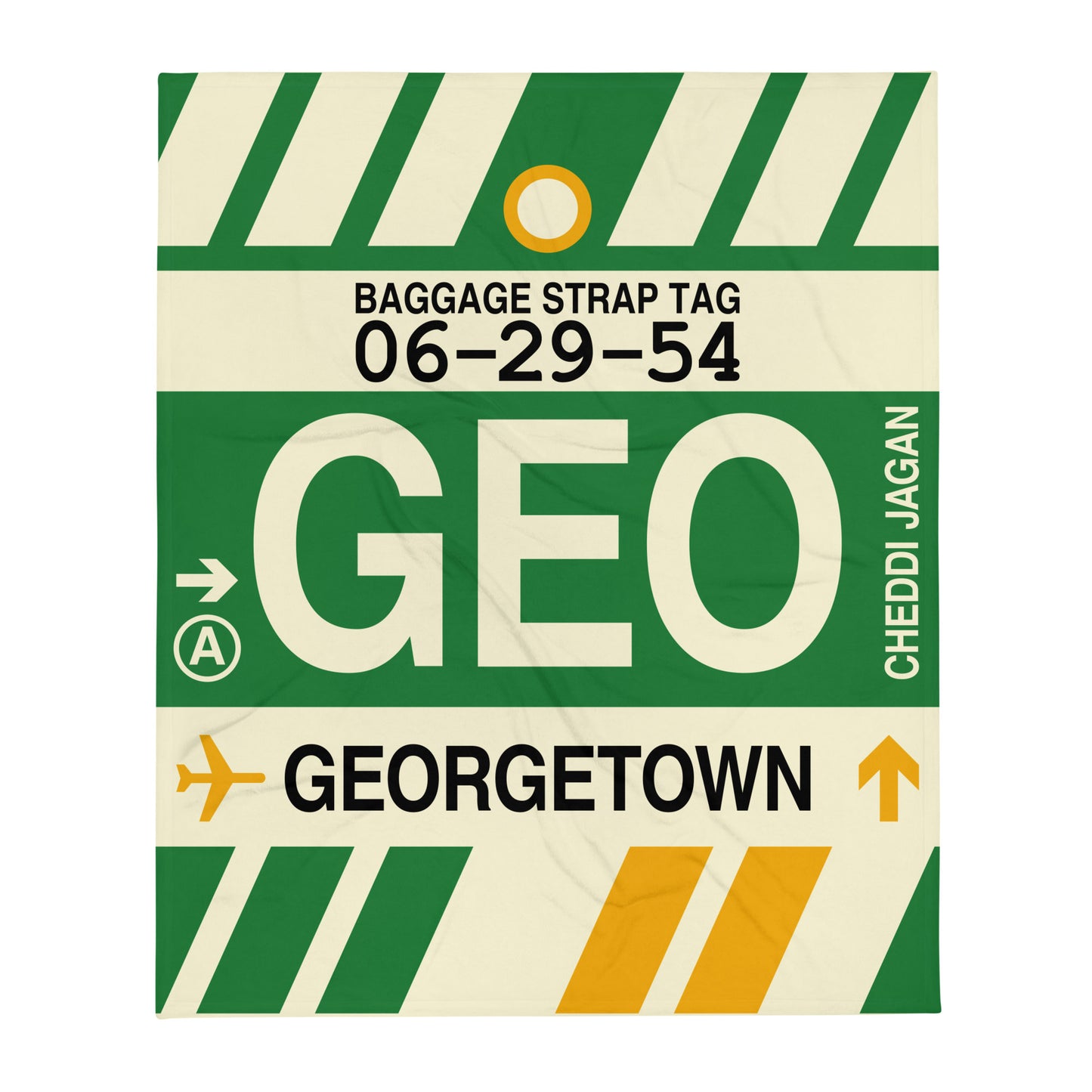 Travel Gift Throw Blanket • GEO Georgetown Souvenir • YHM Designs - Image 01